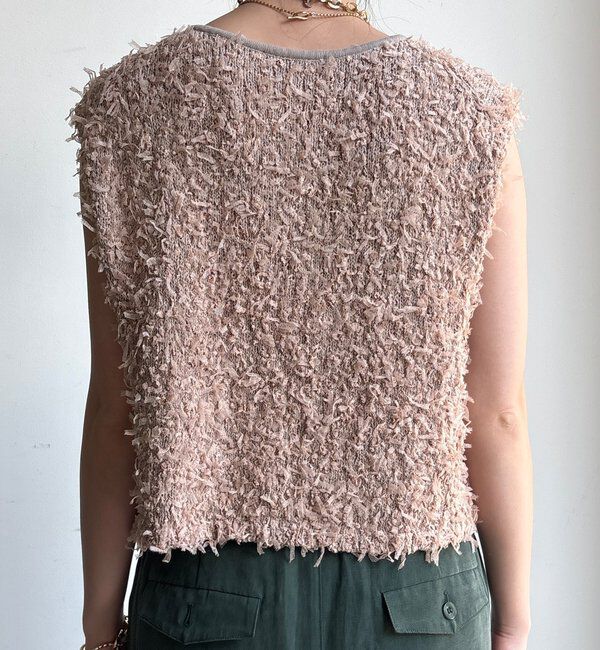  「【WEB限定】チュールヤーンニットベスト」|ニット・セーター|