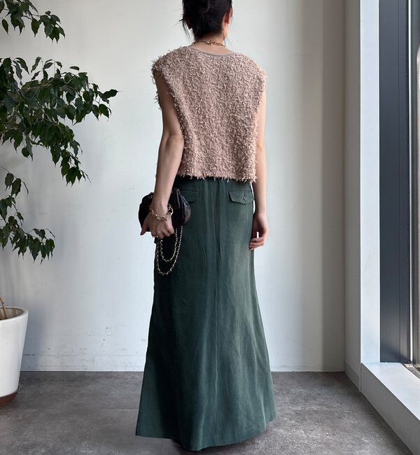  「【WEB限定】チュールヤーンニットベスト」|ニット・セーター|