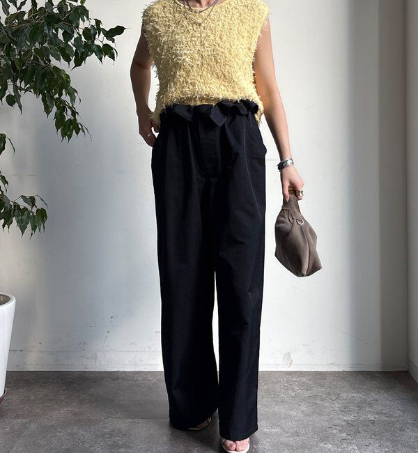  「【WEB限定】チュールヤーンニットベスト」|ニット・セーター|