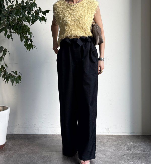  「【WEB限定】チュールヤーンニットベスト」|ニット・セーター|