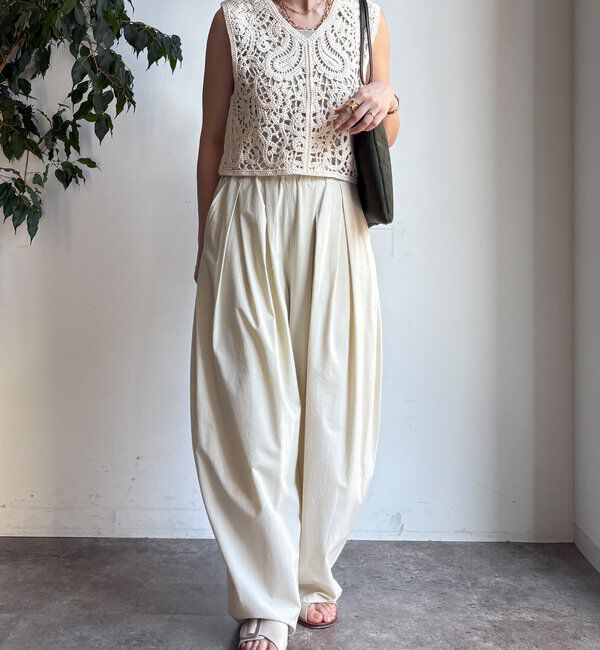  「クロッシェ編みニットベスト」|ニット・セーター|