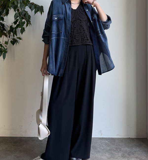  「クロッシェ編みニットベスト」|ニット・セーター|