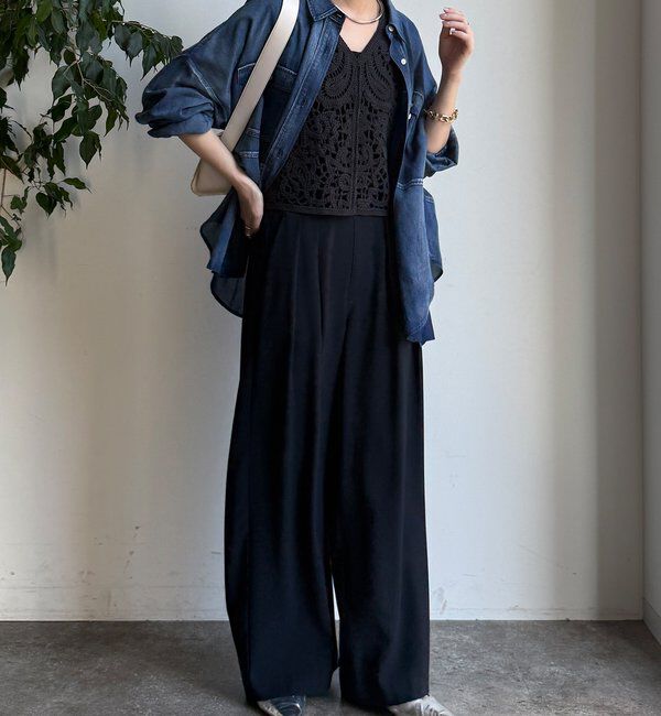  「クロッシェ編みニットベスト」|ニット・セーター|