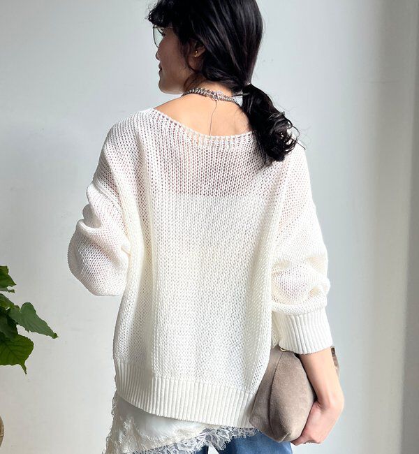  「コットンローゲージプルオーバー」|ニット・セーター|