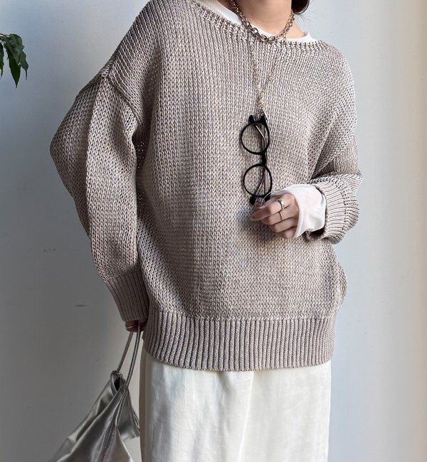  「コットンローゲージプルオーバー」|ニット・セーター|