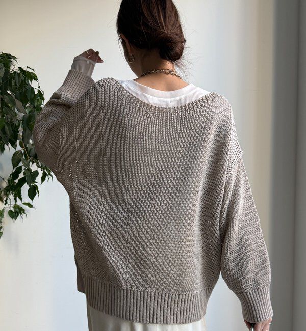  「コットンローゲージプルオーバー」|ニット・セーター|