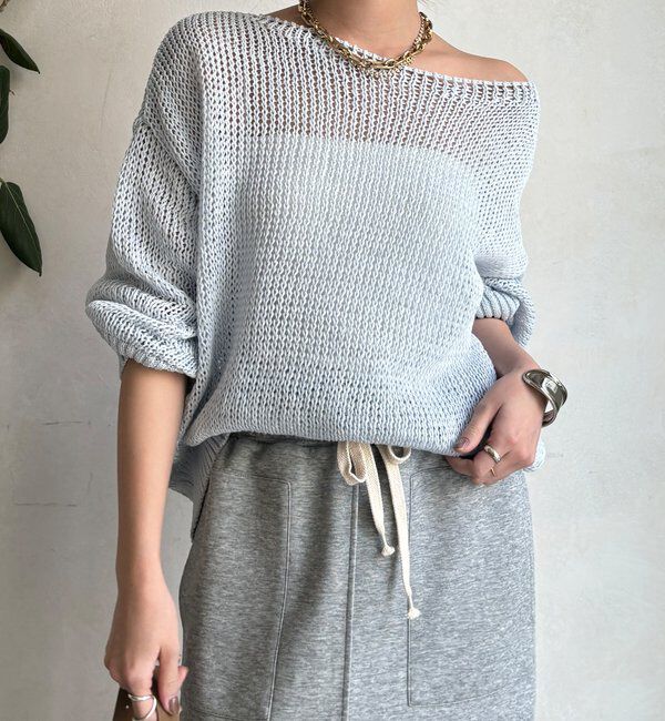  「コットンローゲージプルオーバー」|ニット・セーター|