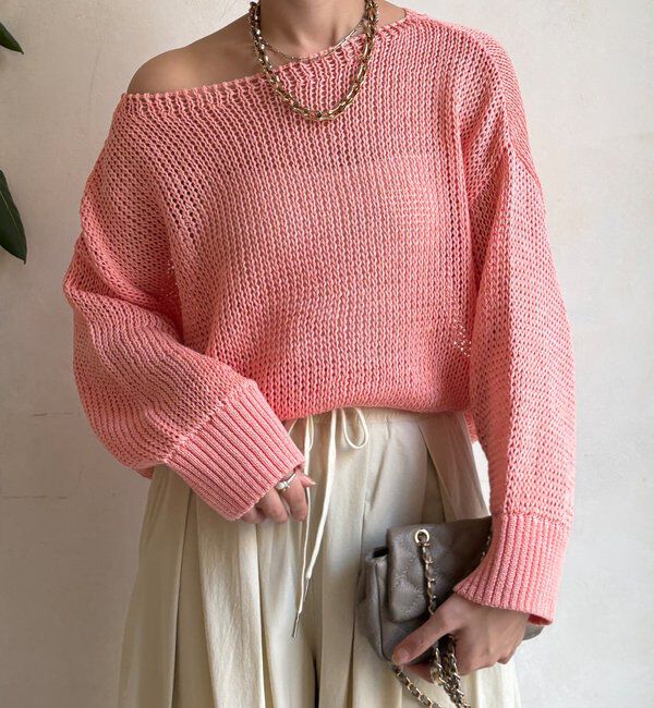  「コットンローゲージプルオーバー」|ニット・セーター|
