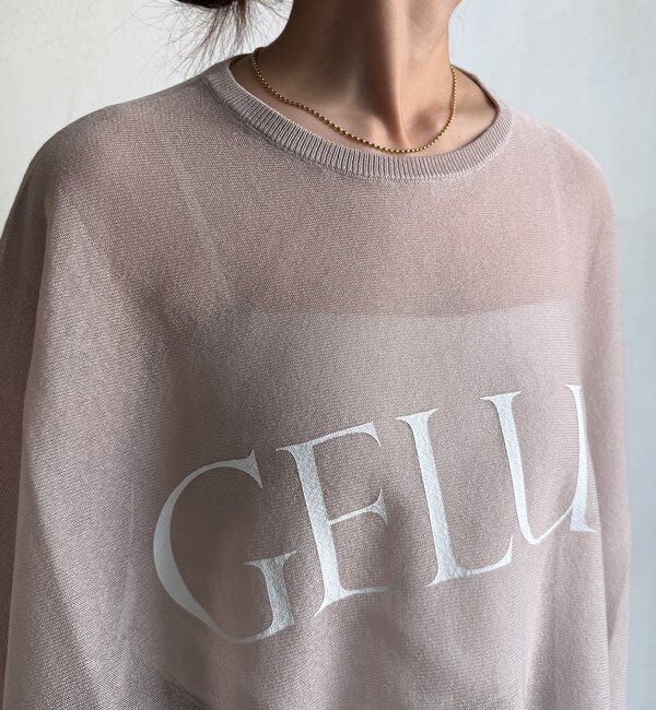  「シアー天竺ロゴポンチョニット」|ニット・セーター|