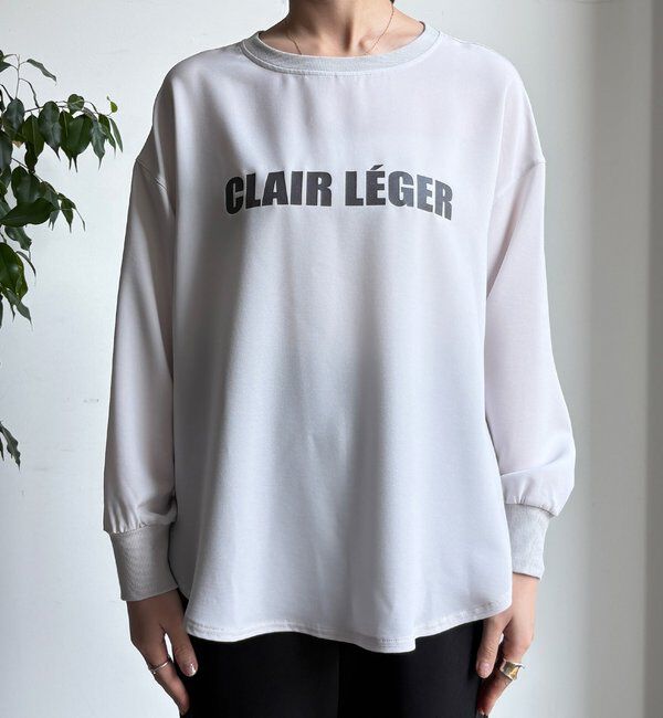  「袖リブバックボタンジョーゼットロゴプルオーバー」|シャツ・ブラウス|