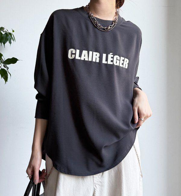  「袖リブバックボタンジョーゼットロゴプルオーバー」|シャツ・ブラウス|