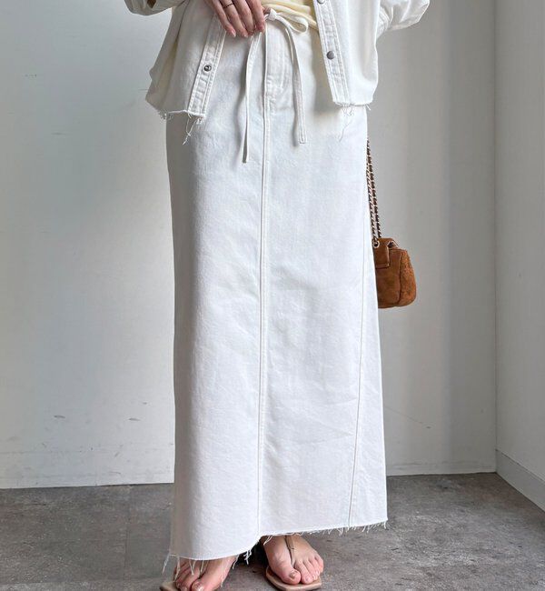  「【セットアップ可能】ベルト付デニムタイトスカート」|スカート|