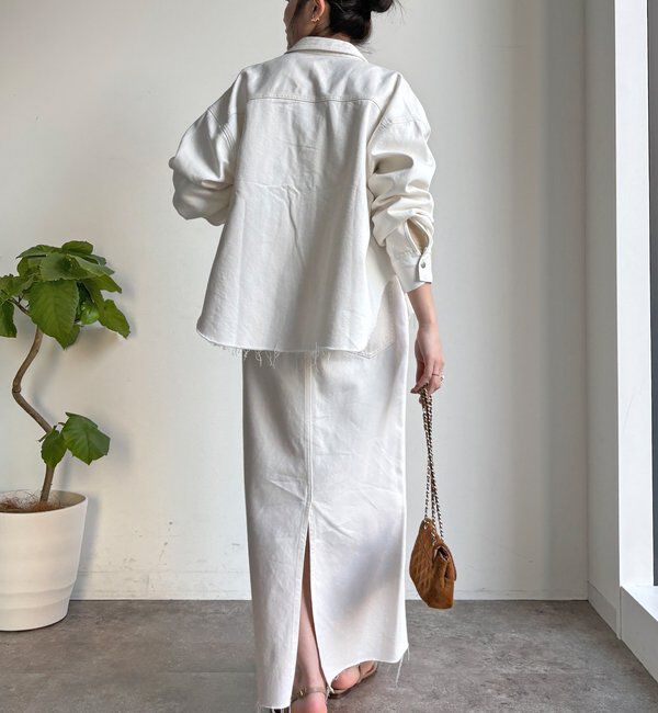  「【セットアップ可能】ベルト付デニムタイトスカート」|スカート|