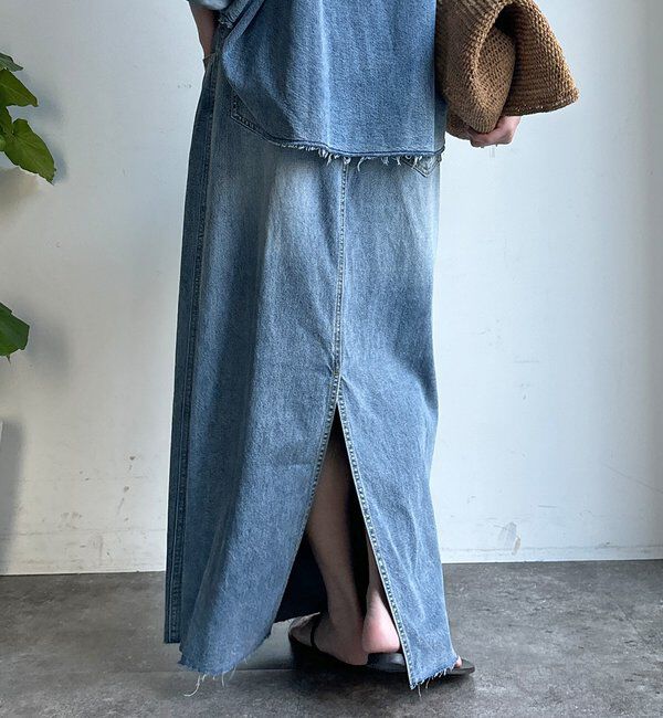  「【セットアップ可能】ベルト付デニムタイトスカート」|スカート|