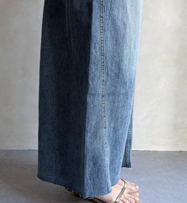  「【セットアップ可能】ベルト付デニムタイトスカート」|スカート|