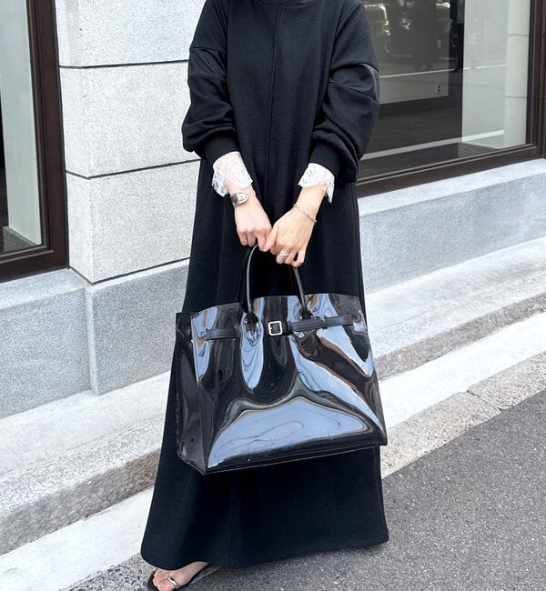  「【インフルエンサーSAKURA企画】リネンライクエアリー袖切替ワンピース」|ワンピース|