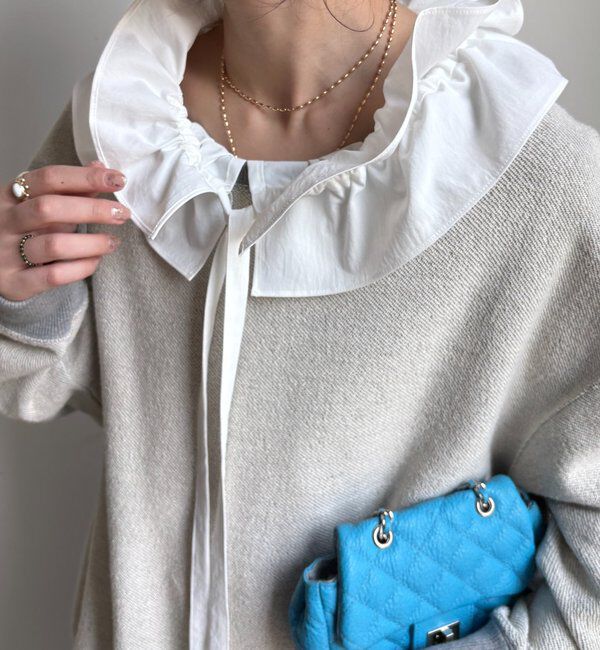  「ダブルフリルカラーブラウス」|シャツ・ブラウス|