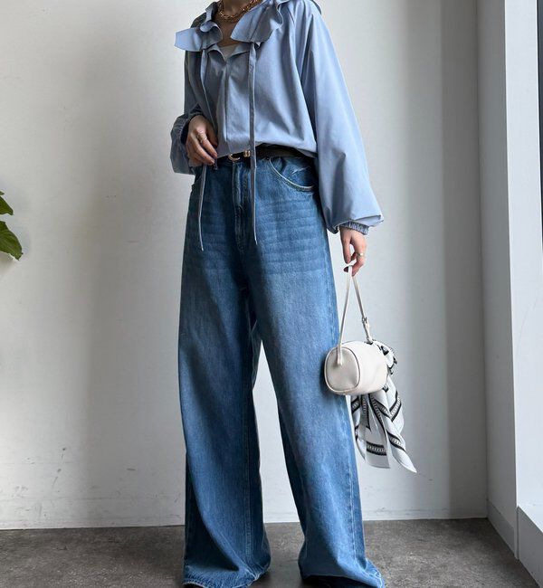  「ダブルフリルカラーブラウス」|シャツ・ブラウス|