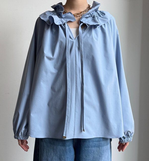  「ダブルフリルカラーブラウス」|シャツ・ブラウス|