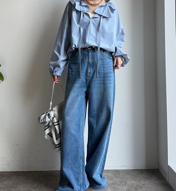  「ダブルフリルカラーブラウス」|シャツ・ブラウス|