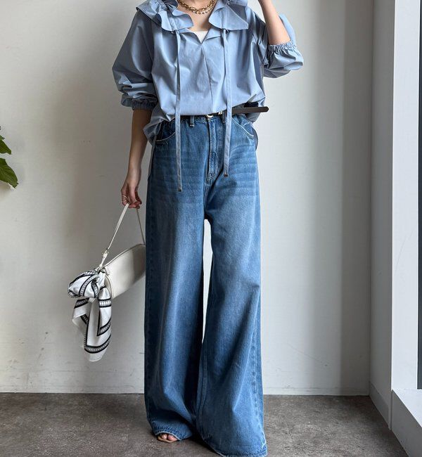  「ダブルフリルカラーブラウス」|シャツ・ブラウス|