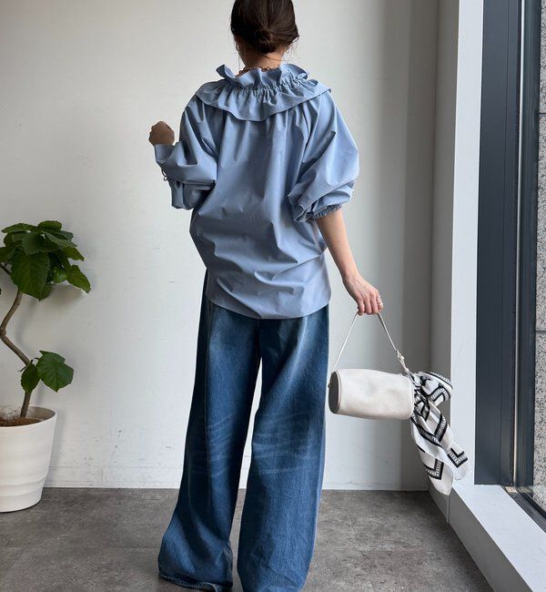  「ダブルフリルカラーブラウス」|シャツ・ブラウス|