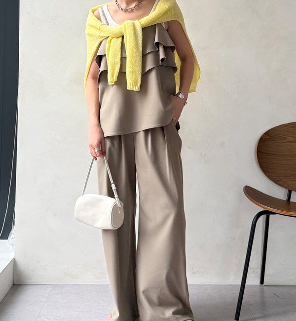  「ドライタッチワイドパンツ」|チノ|