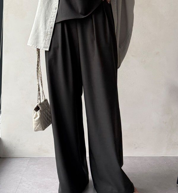  「ドライタッチワイドパンツ」|チノ|