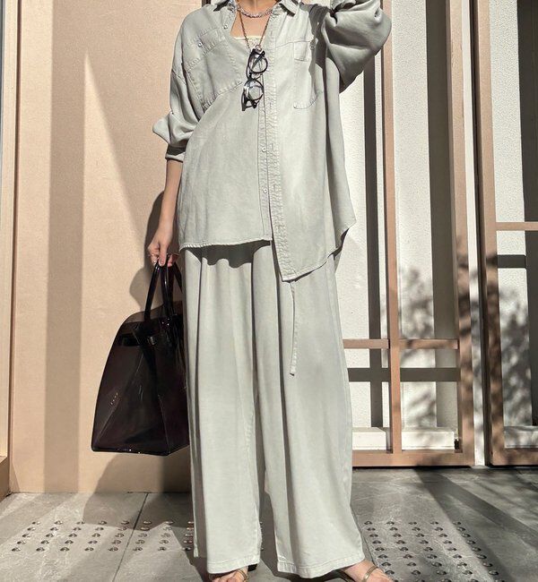  「【セットアップ可能】リヨセルタックパンツ」|チノ|