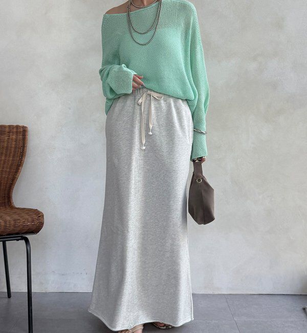  「裏毛ロングスカート」|スカート|