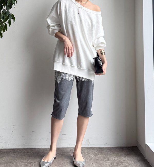  「ツイルストレッチカプリパンツ」|チノ|