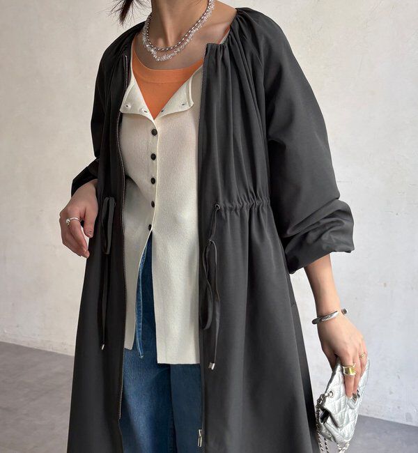  「【WEB限定】バルーンスリーブドロストコート」|その他|チャコールグレー