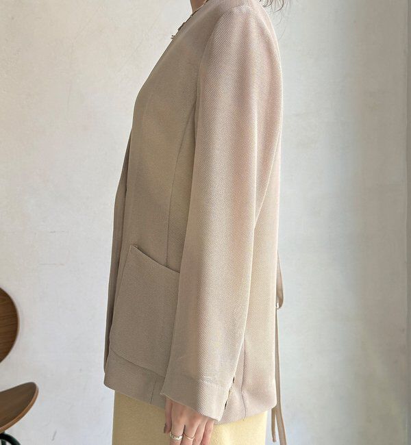  「メッシュノーカラーバックリボンジャケット」|テーラードジャケット|
