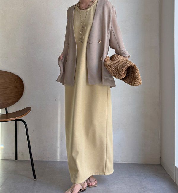  「メッシュノーカラーバックリボンジャケット」|テーラードジャケット|