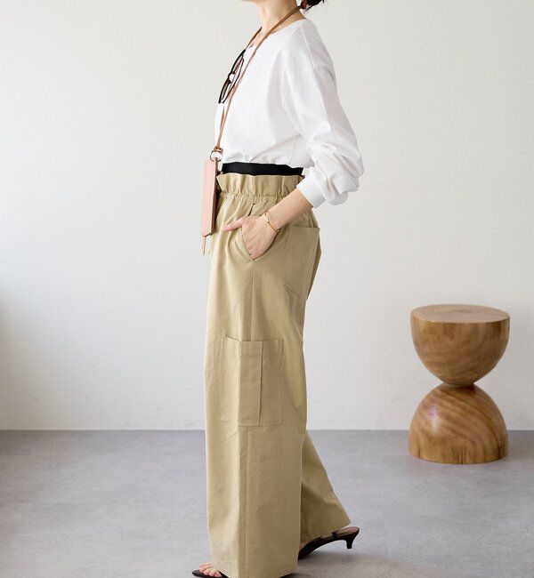  「【A・MONN(アモン)】ミリタリーWウエストカーゴパンツ」|チノ|