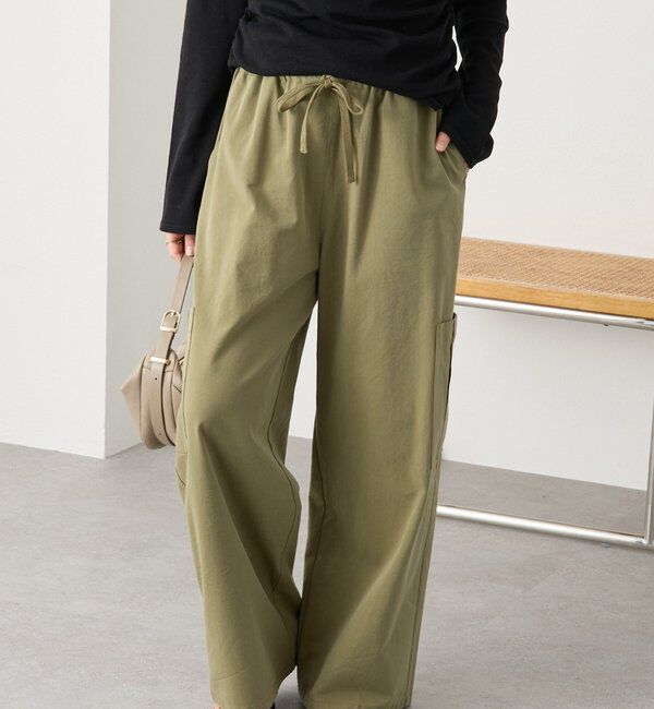  「【A・MONN(アモン)】ミリタリーWウエストカーゴパンツ」|チノ|カーキ