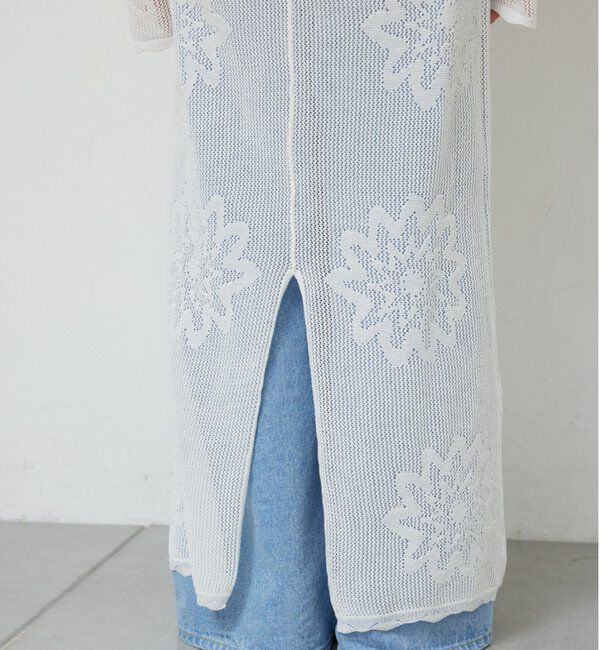  「【手洗い可】メッシュニットドレス」|ワンピース|