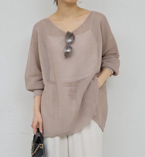  「ペーパーヤーンメッシュニット」|ニット・セーター|