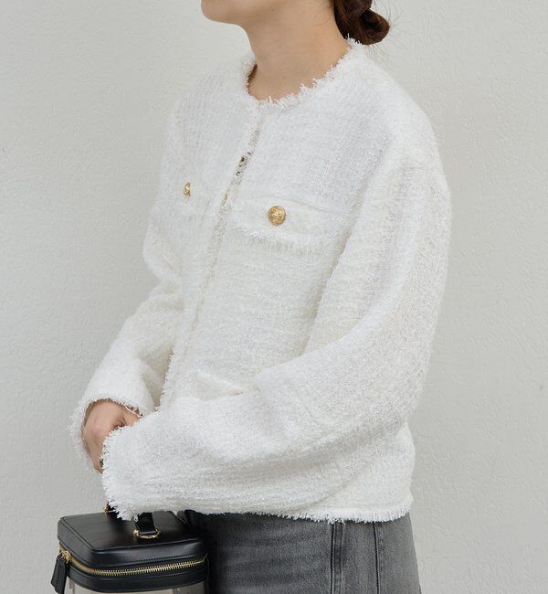  「【手洗い可】ツイードショートジャケット」|その他|