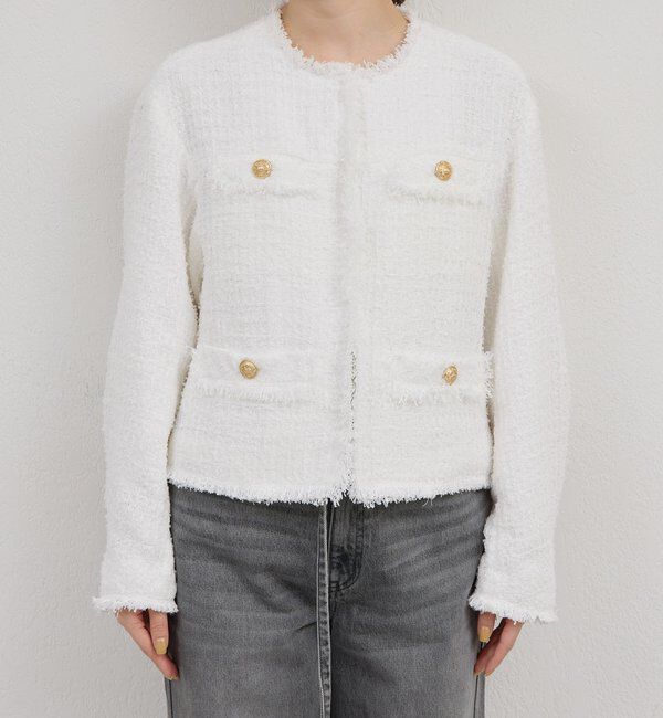  「【手洗い可】ツイードショートジャケット」|その他|