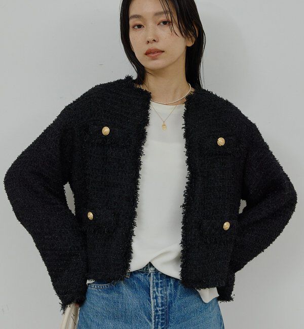  「【手洗い可】ツイードショートジャケット」|その他|