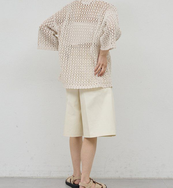  「【HERITANOVUM】コットンペーパークロシェットプルオーバー」|ニット・セーター|
