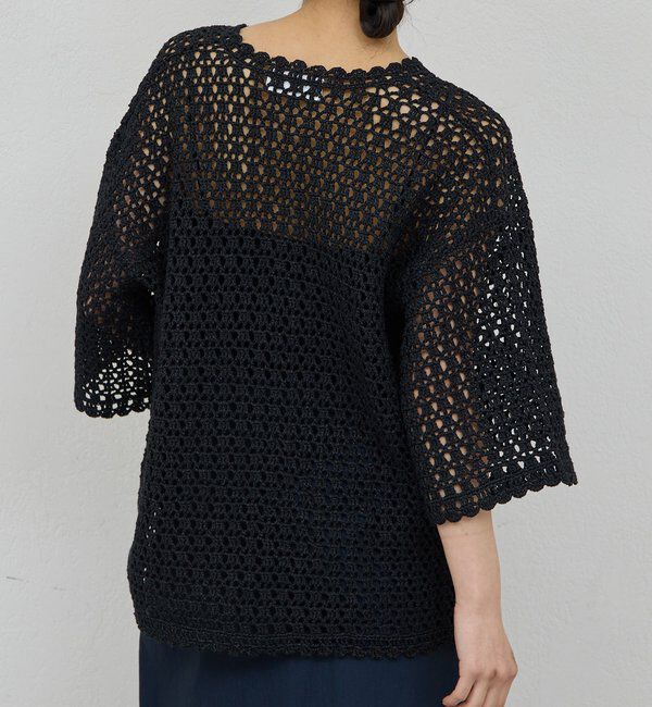  「【HERITANOVUM】コットンペーパークロシェットプルオーバー」|ニット・セーター|