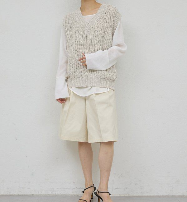  「【HERITANOVUM】リネンコットンニットベスト」|ニット・セーター|