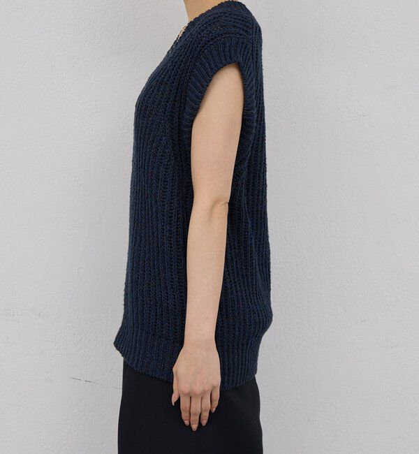  「【HERITANOVUM】リネンコットンニットベスト」|ニット・セーター|