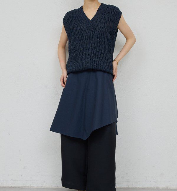  「【HERITANOVUM】リネンコットンニットベスト」|ニット・セーター|