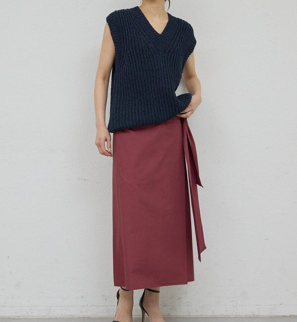  「【HERITANOVUM】リネンコットンニットベスト」|ニット・セーター|