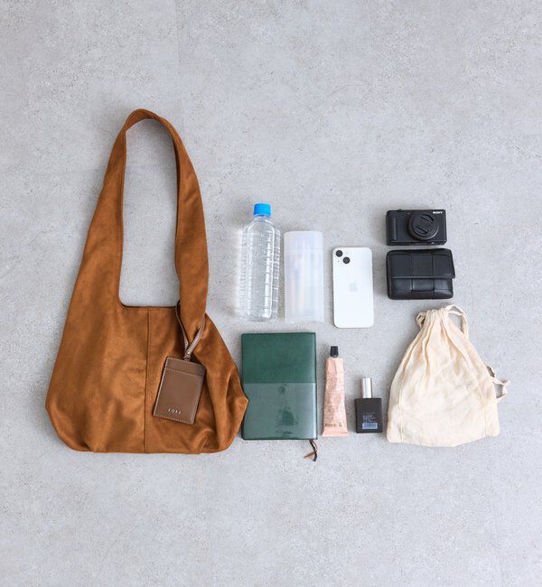  「loti ポーチ付きスウェードトート」|トートバッグ|