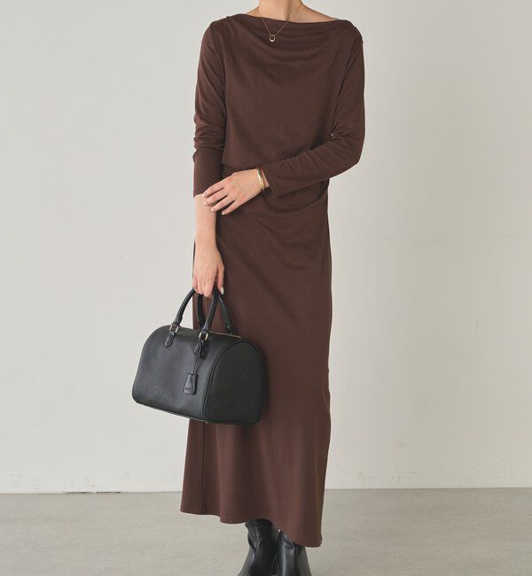  「ドレープカットワンピース」|ワンピース|ブラウン