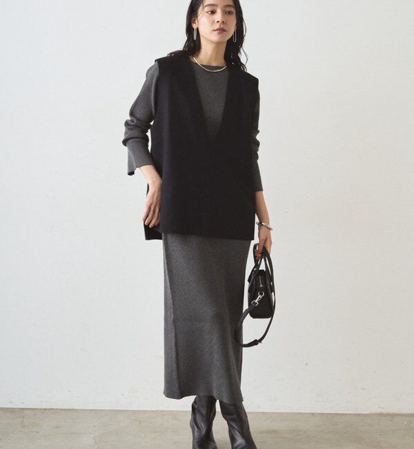  「リブニットワンピース」|ワンピース|